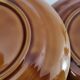 St Amand caramel glazed ceramic dessert plates