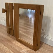 Arrangement / suspended mirror scandinavian design 1960.