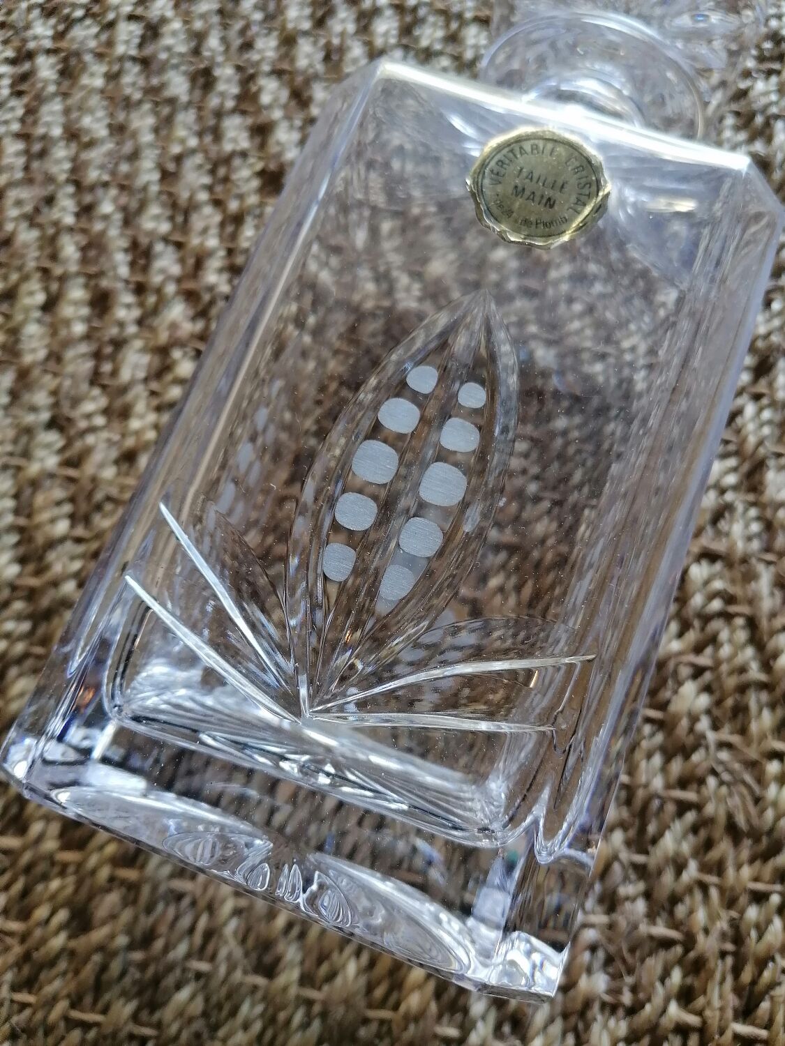 Vintage Hand Cut Crystal Whiskey Decanter