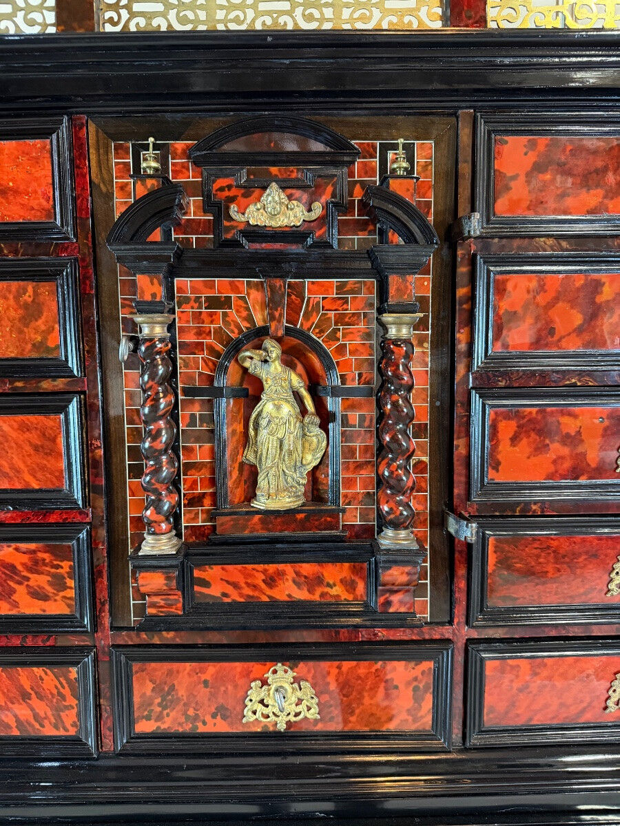 Antwerp cabinet, ebony, tortoiseshell, rosewood and bone, 17th century.