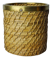 Rattan and brass book basket, Italy, 1970