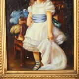 Painting Young Girl Gold Frame Lady Sybil Primrose