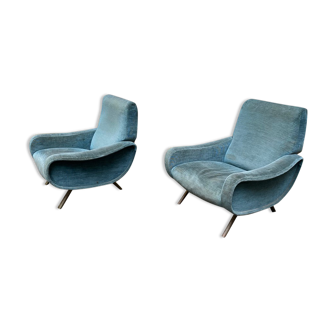 Pair of lady armchairs by Marco Zanuso for Arflex