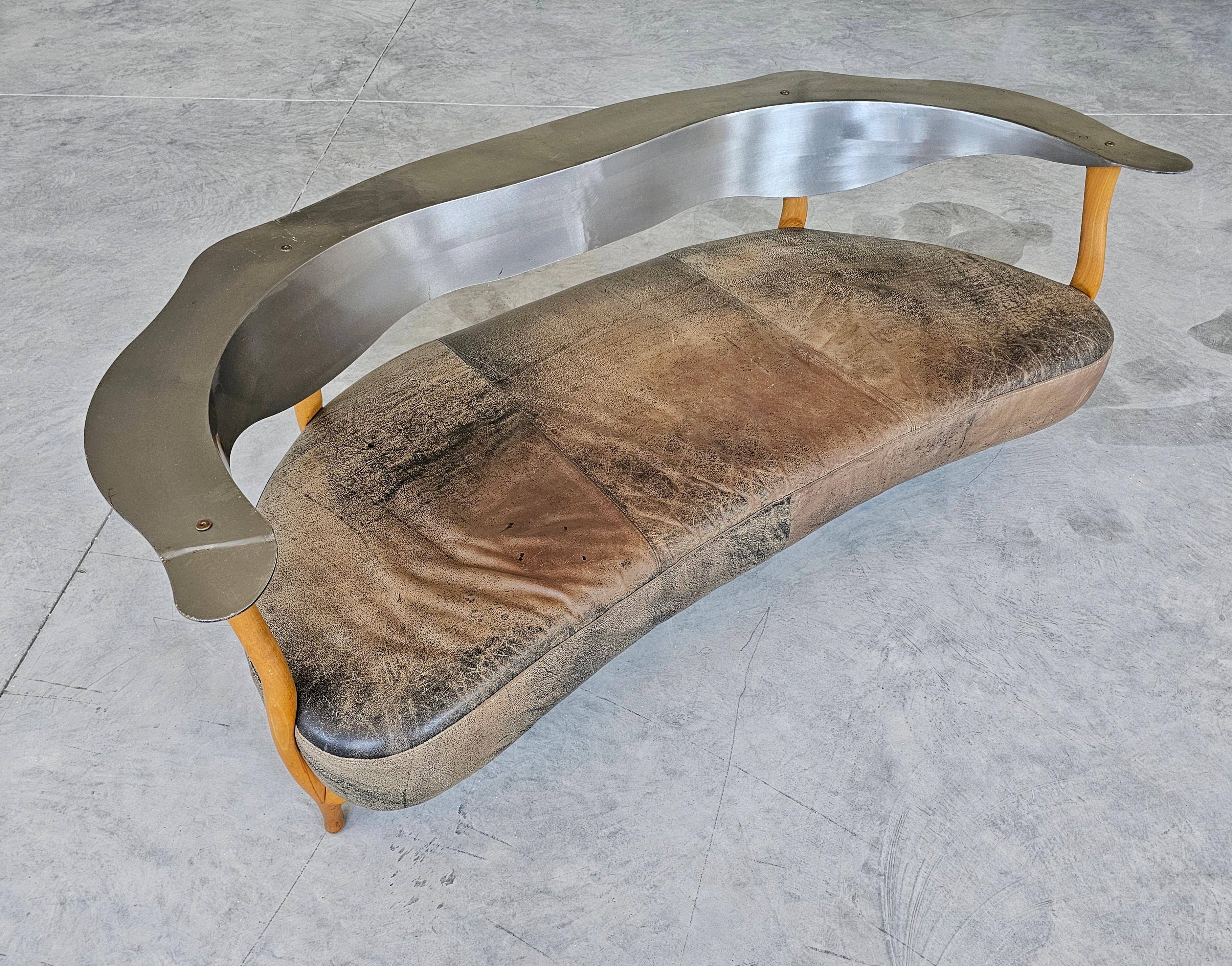 Postmodern sculptural three-seater canapé "Fantasy Island" Kurt Bayer