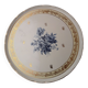 White porcelain pie dish blue and gold décor