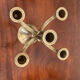 Brutalist solid brass candlestick