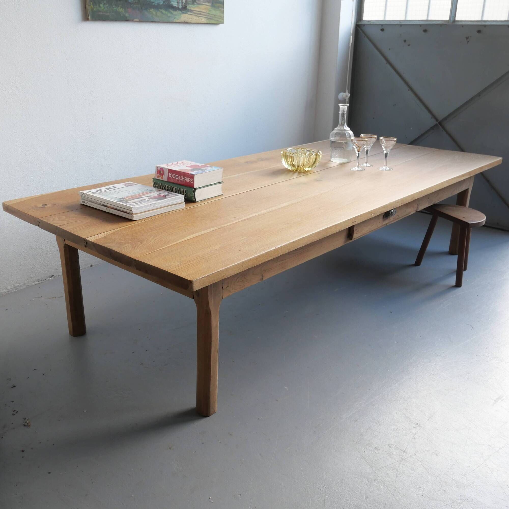 Large oak coffee table