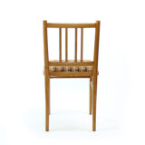 Chaises de salle à manger du milieu du siècle en chêne et tissu, tonne tchécoslovaquie, ensemble de 4