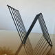 Z magazine holder in black lacquered metal 70s
