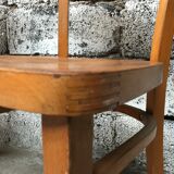 Pair of wooden chairs Thonet vintage bistro 1950