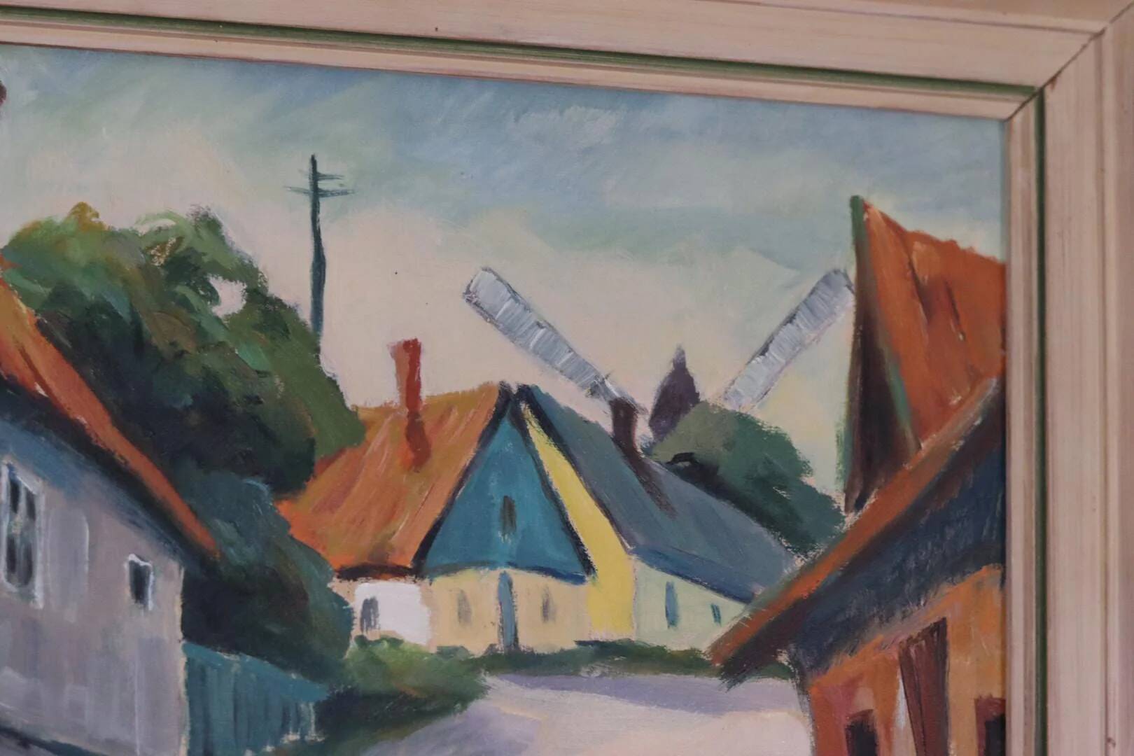 « Scène de village » par Alvar Johansson