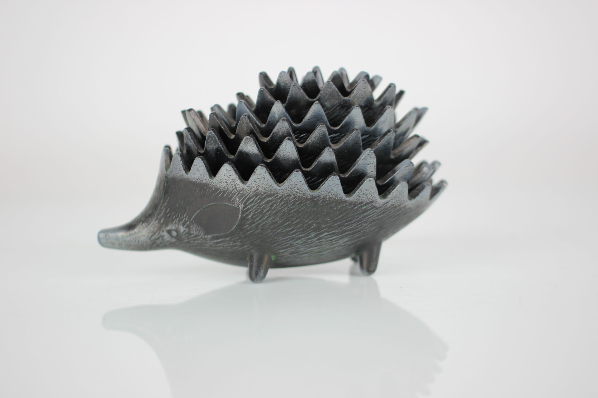 Mid-century metal ashtray in the shape of a hedgehog, 1960