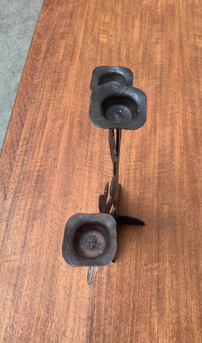 Brutalist Mid-Century Tree of Life Candle Holder by Bertil Vallien for Kosta Boda