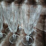8 antique champagne flutes