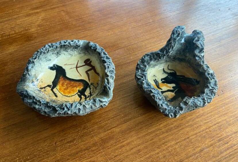 Pair of André Quiron ceramics, Vallauris, 1950