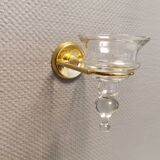 Bougeoir mural en métal plaqué or 24 carats et verre. par le danois altecco