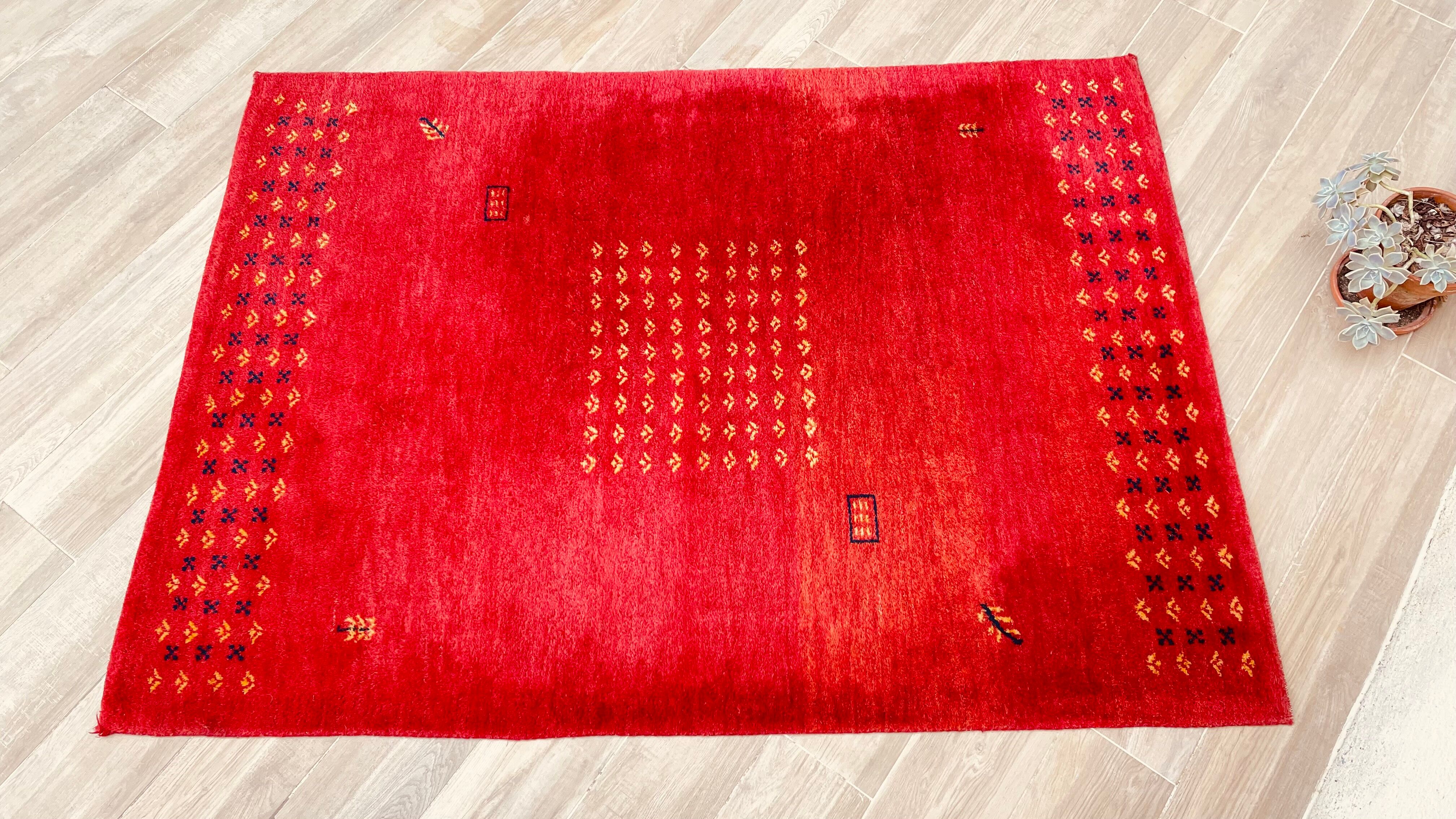 Rug indian gabbeh 100% wool, 143×202 cm