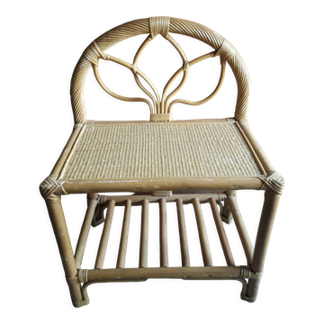 Rattan bedside table or end table