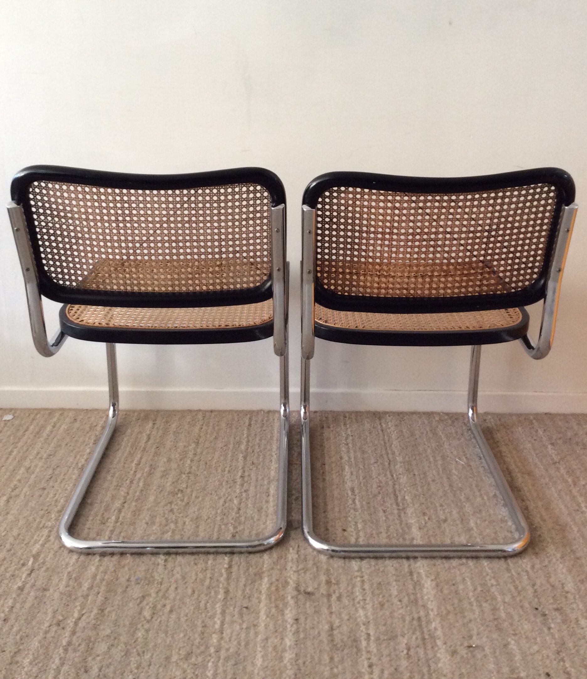 Pair of Marcel Breuer Cesca B32 chairs