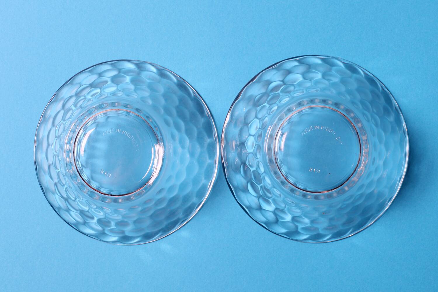 Set of 2 Vintage Bubble Glass Dessert Bowls Kim / Indonesia