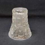 Josef Inwald Barolac Glassware Floral Vase Molded Pressed Frosted Art Glass