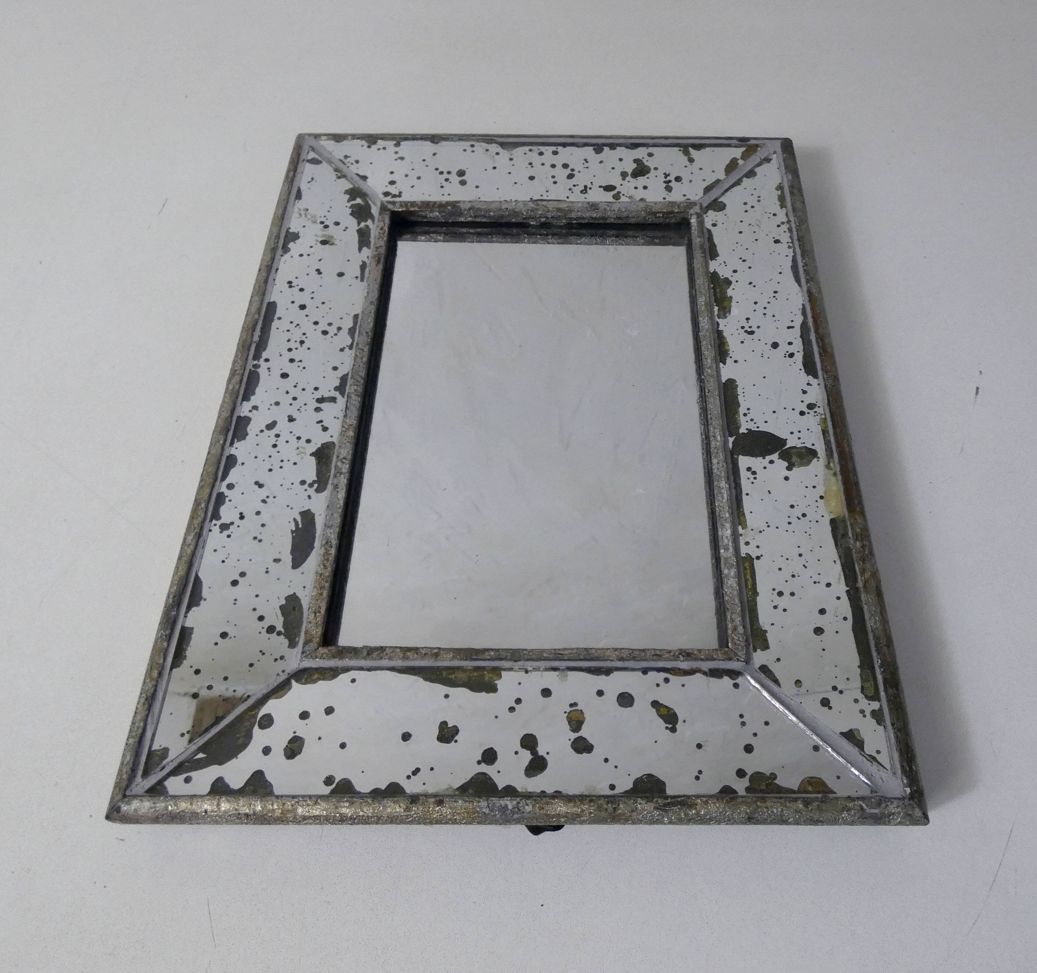 mercury glass mirror photo frame
