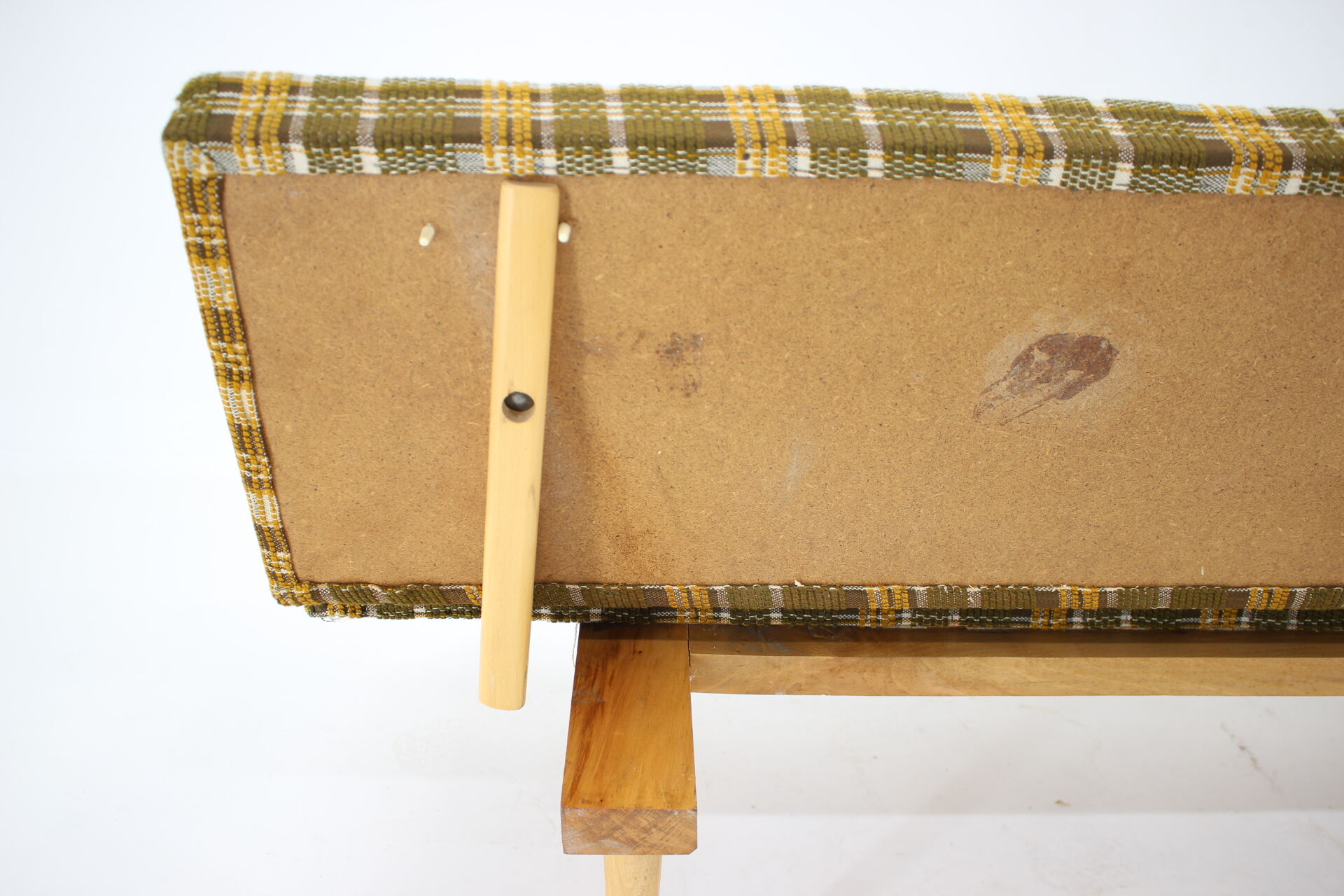 1960s Miroslav Navratil Beech Minimalist Sofa/Daybed, Czechoslovakia
