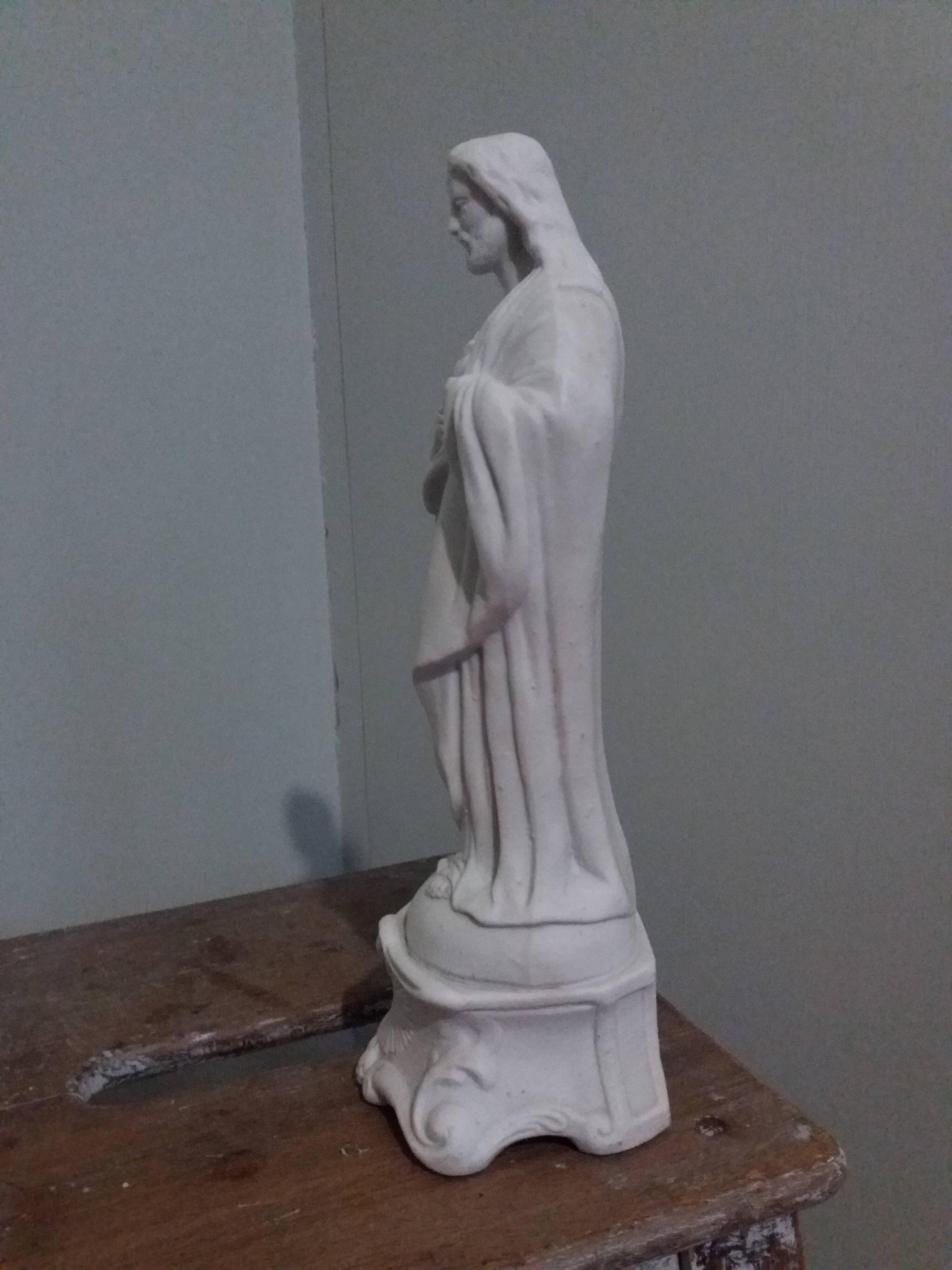 Religious statue, Jesus Christ in biscuit by Mauger and Pezé.
