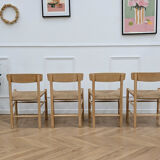 4 vintage Scandinavian chairs model J39 Folkestol