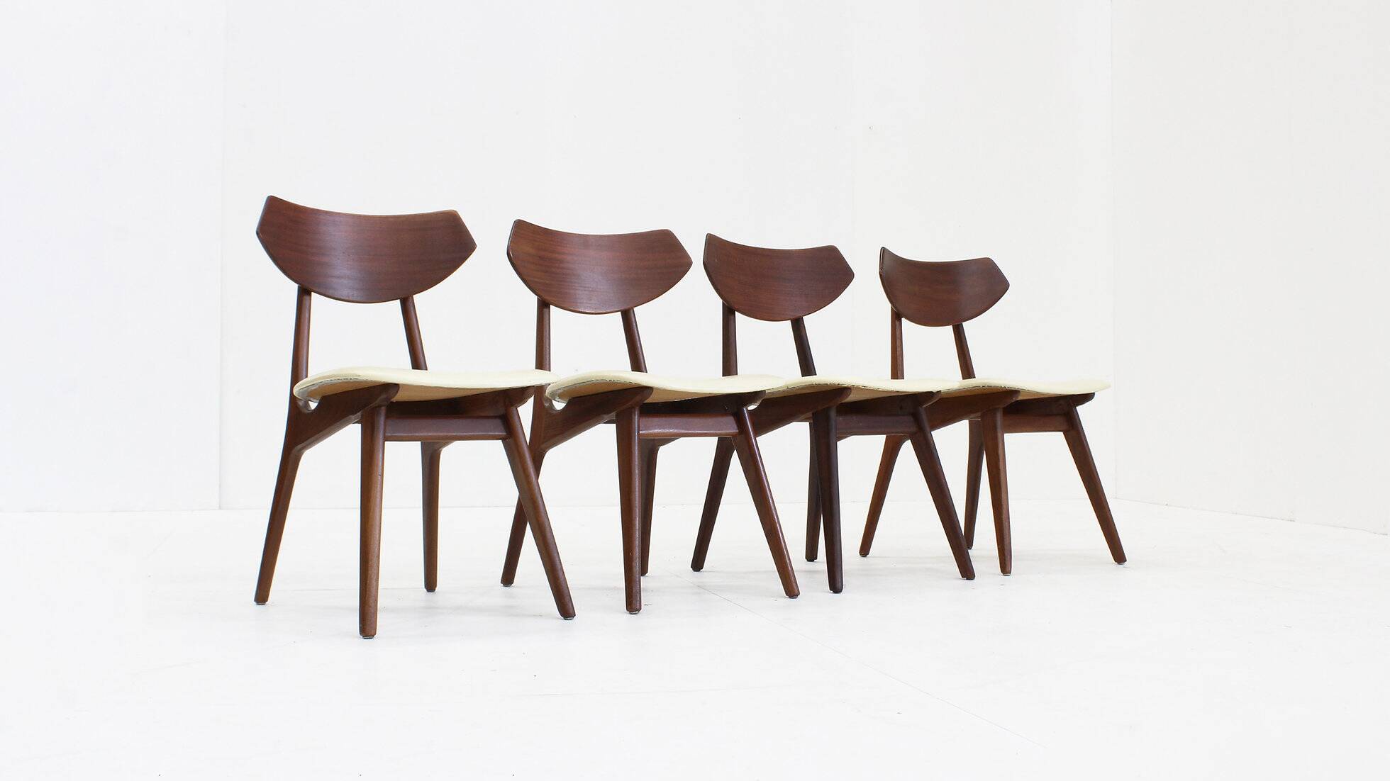 Vintage Danish teak dining chairs, set of 4