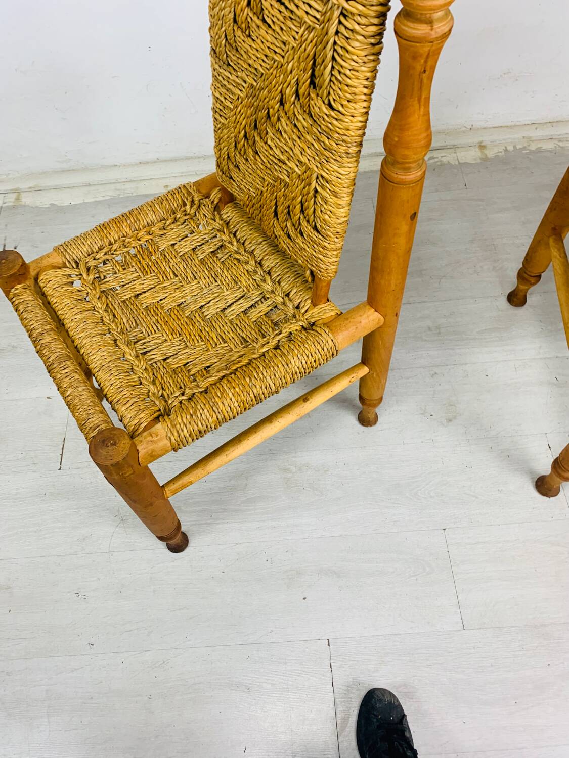 Wood and rope chair