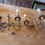 Pair of Bronze Sconces