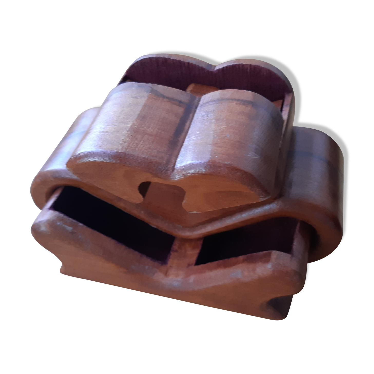 Wooden jewelry secret box