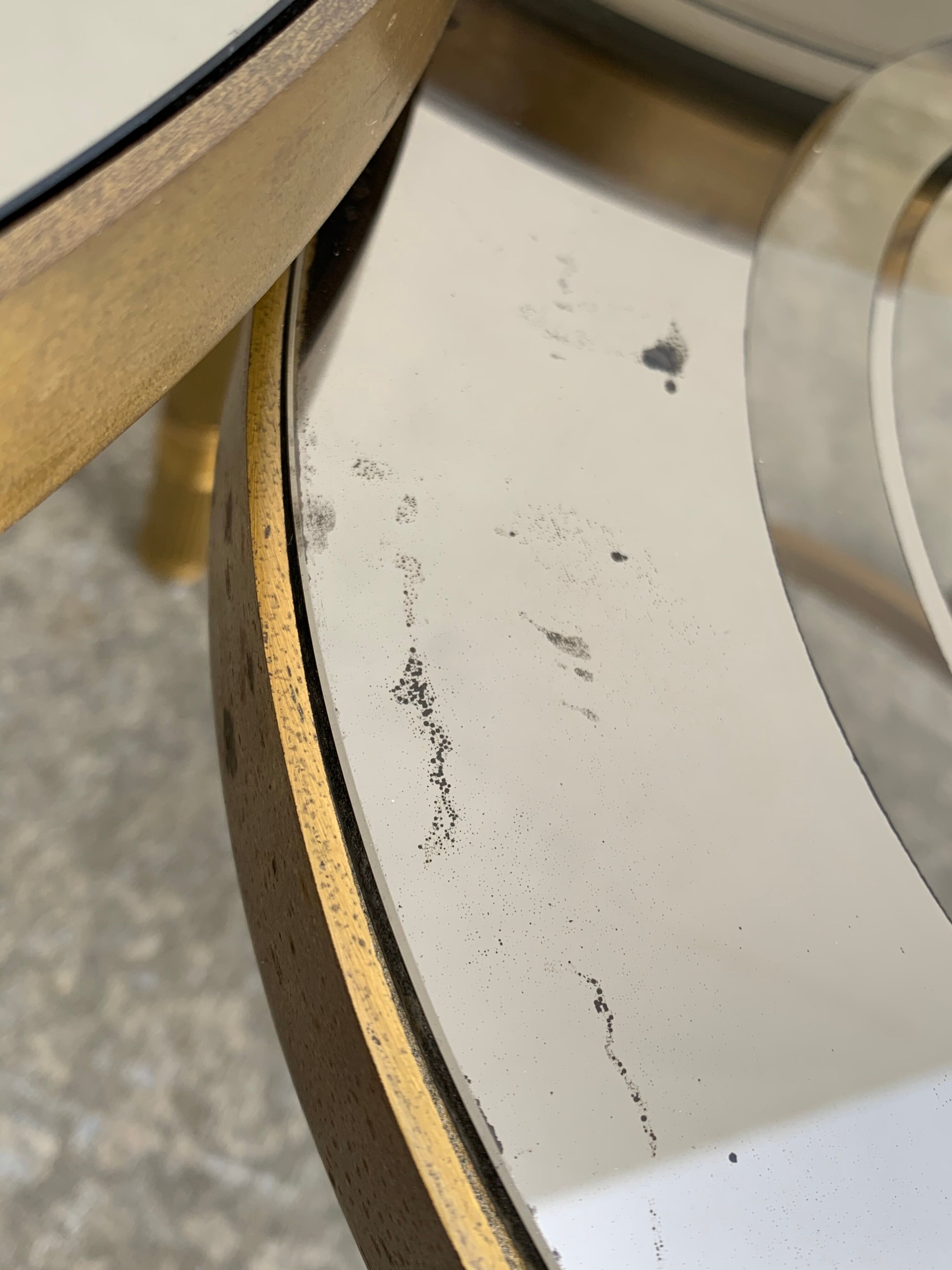 Three round brass tables 1970