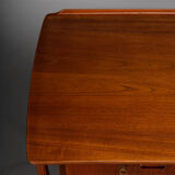 Danish vintage teak design desk by svend age madsen for hp hansen, 1960s
