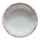 Antique Lunéville earthenware basin/salad bowl, Printanier pattern, red