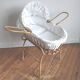 Rattan couffin on stand