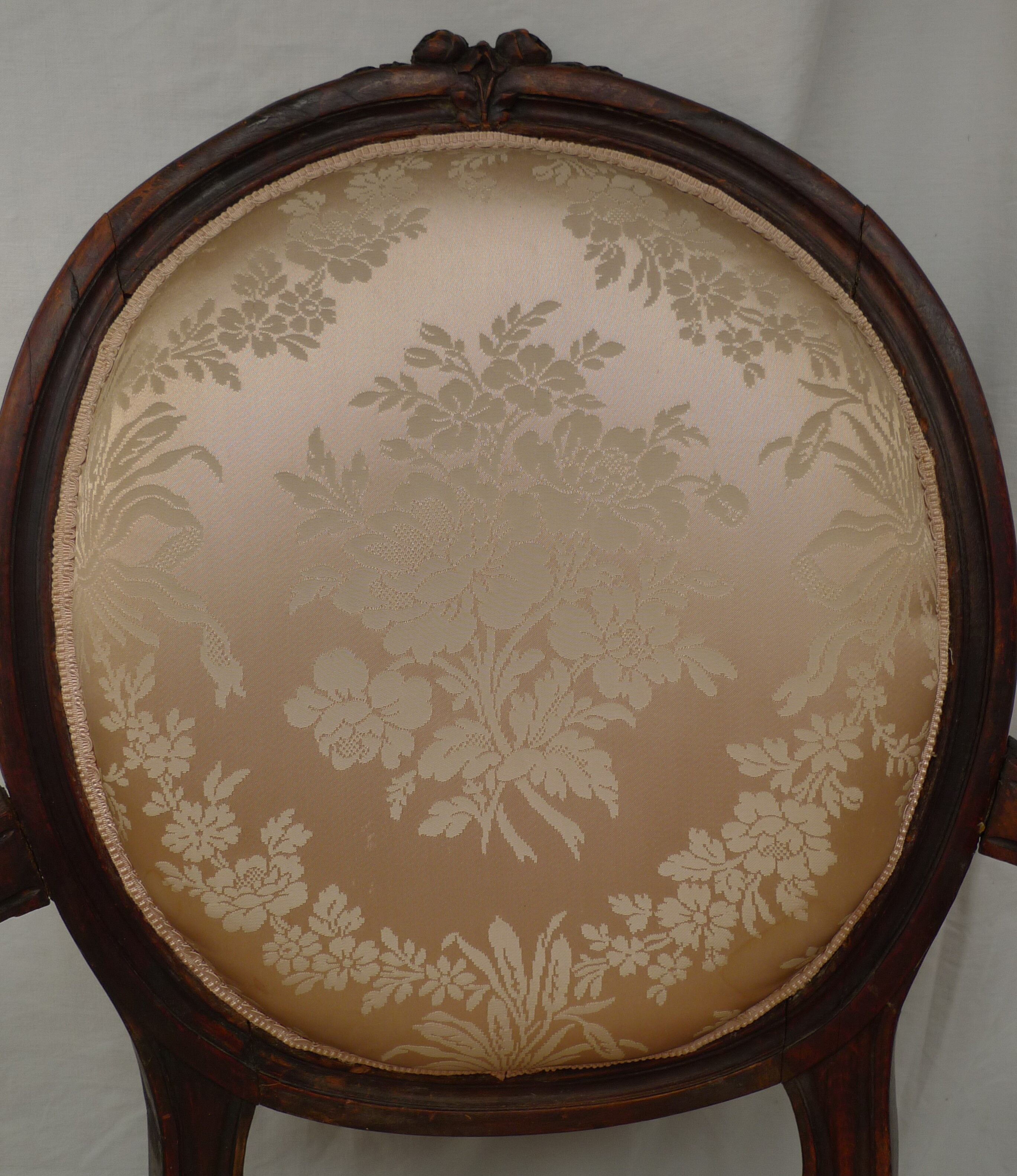 Pair of Louis XVI-style convertible armchairs
