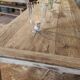 Solid oak farmhouse table "brut" 247x89, top "chocolate oak"