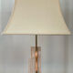 Travertine and brass lamp from the 70s