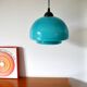 Suspension in blue opaline mushroom design 60s-70s