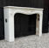 Louis XV style fireplace in white Thassos marble circa 1880