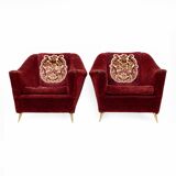 Pair of mid-century modern Italian armchairs for Ariberto Colombo