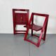 Mid-century Italian red foldable chairs by Aldo Jacober for Bazzani, 1960s, set of 2