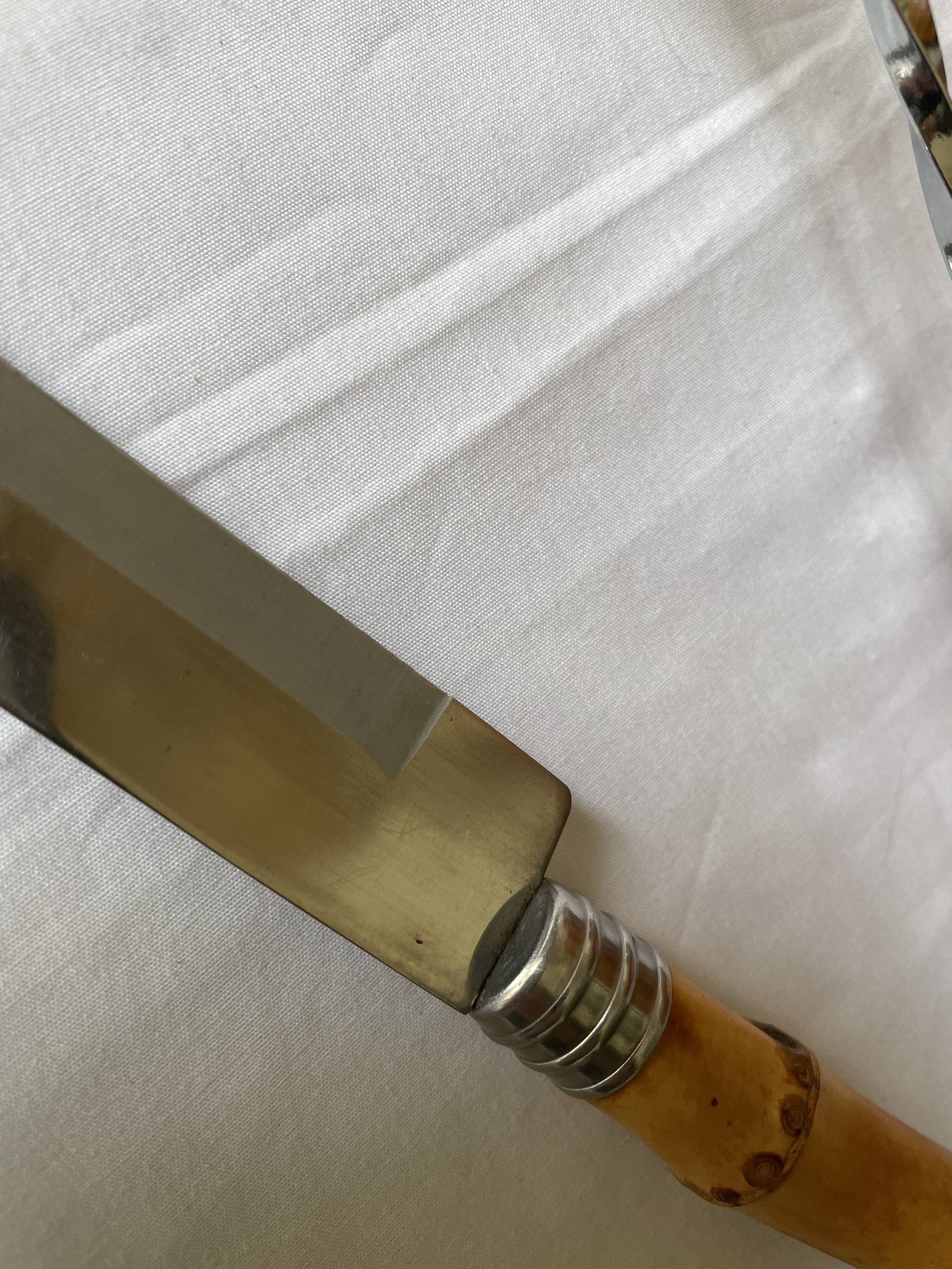 Vintage bamboo handle cutlery