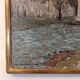 Mid-Century Modern Swedish "Italian Valley" Vintage 1967 Oil Painting, Framed
