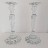 Bohemian crystal torch candle holders
