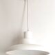 White lacquered chandelier Italian design 80s Diameter 50 cm
