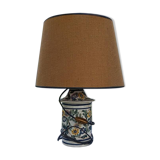 Lampe à poser en céramique peinte à la main – style provençal vintage