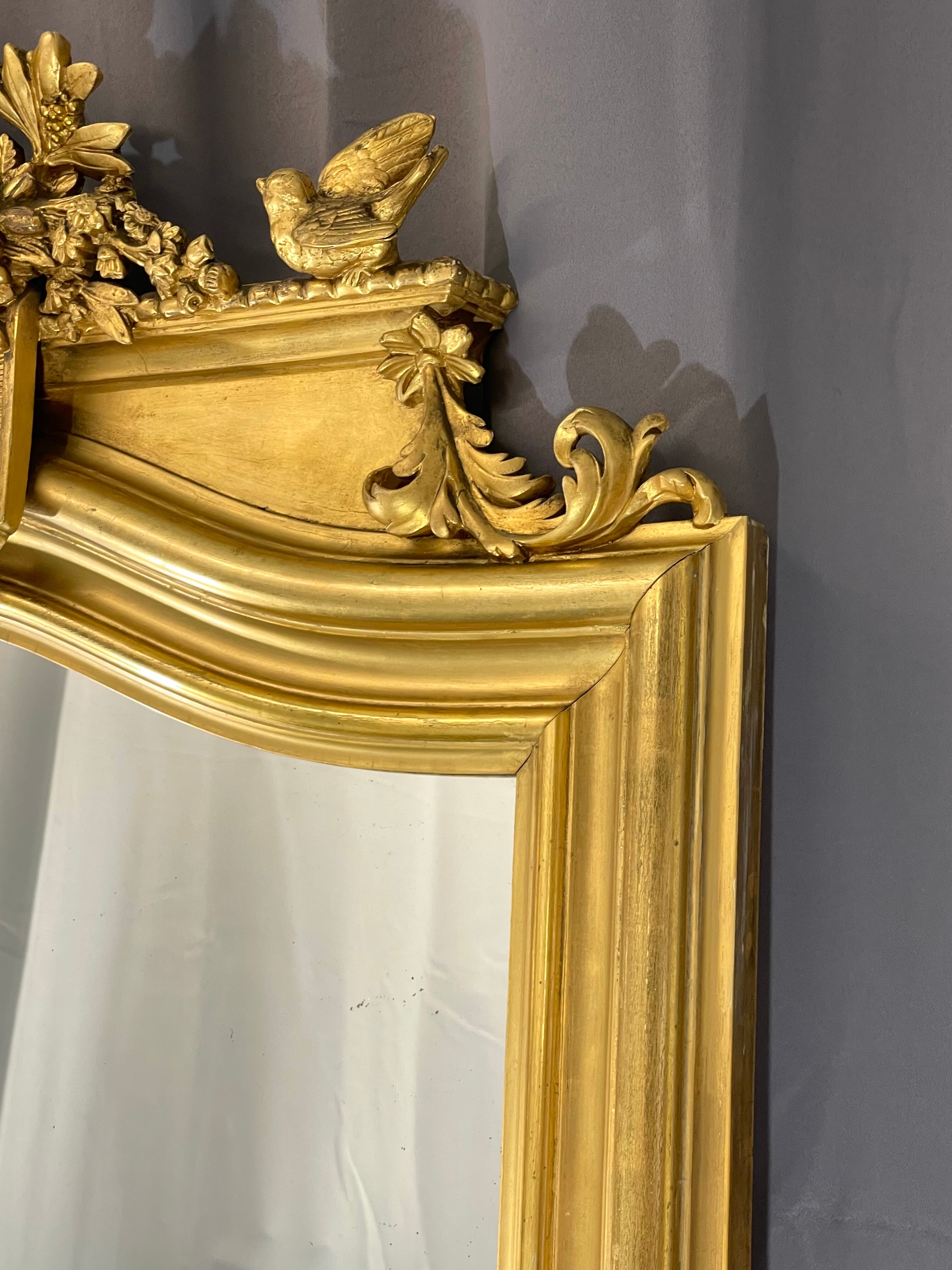 Mirror 204 x 98 cm nineteenth century Napoleon III